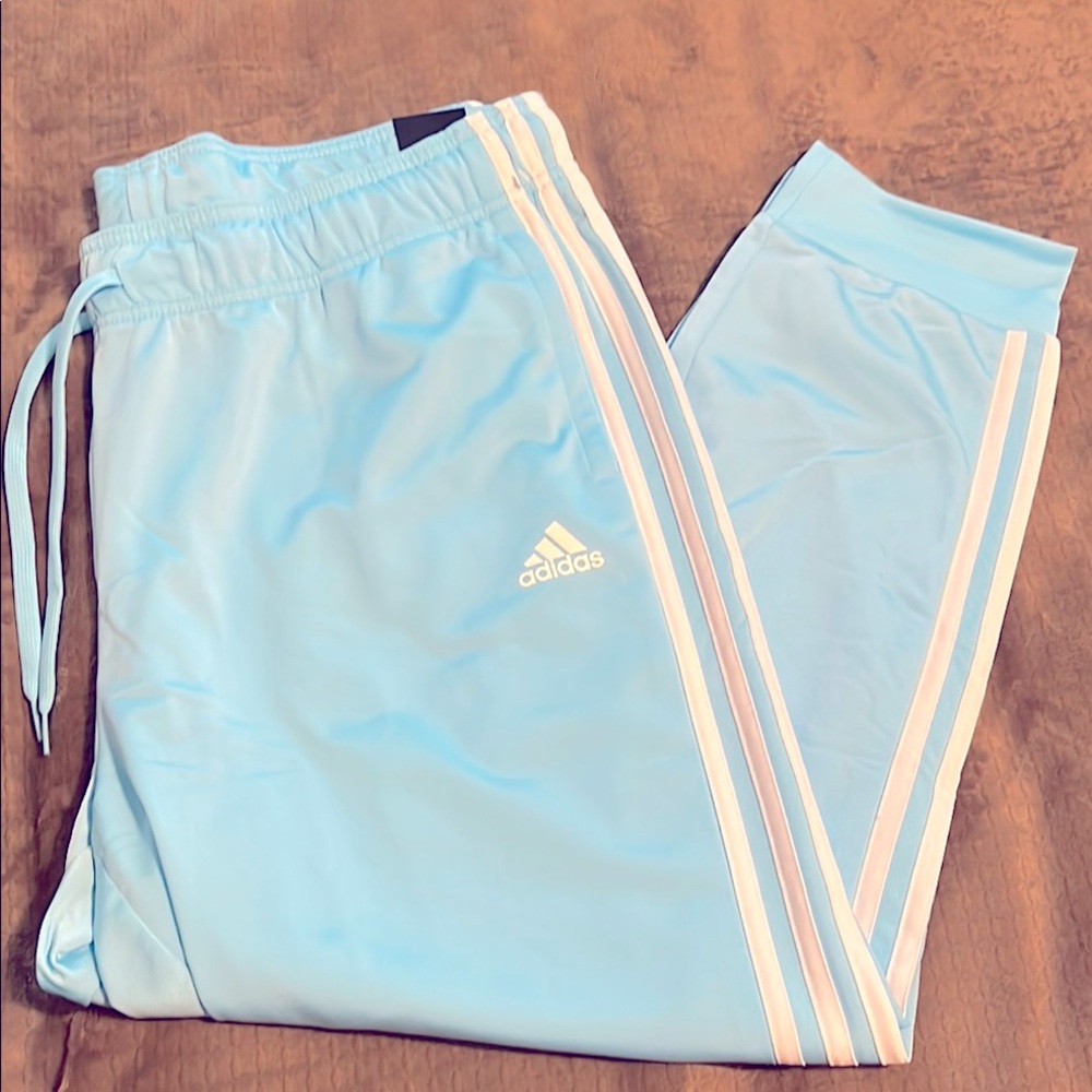 Adidas Women Light Blue Track Pants